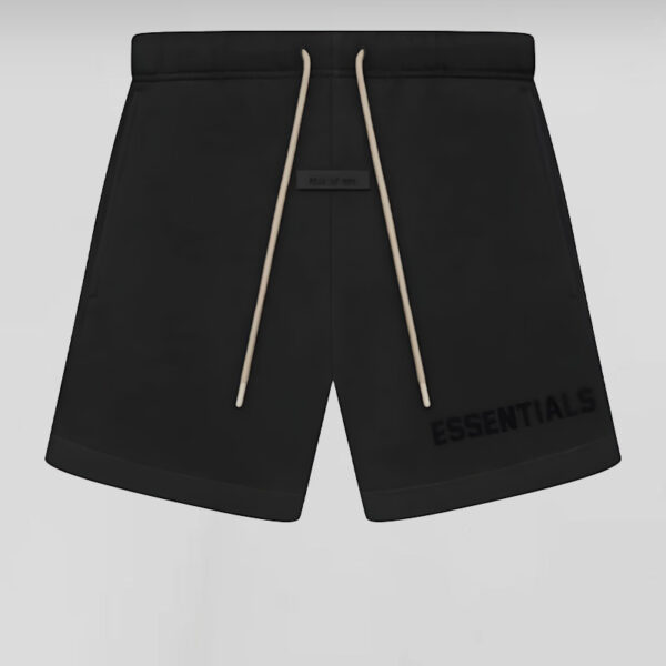Fear of God Essentials Cream Drawstring Sweatshort 'Jet Black'