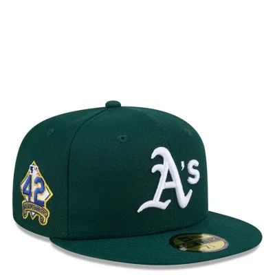 Gorra 59fifty Mlb Oakland Athletics Jackie Robinson Green Color Verde Oscuro