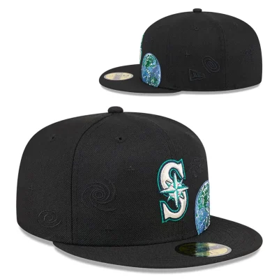 Gorra 59fifty Mlb Seattle Mariners Global Black