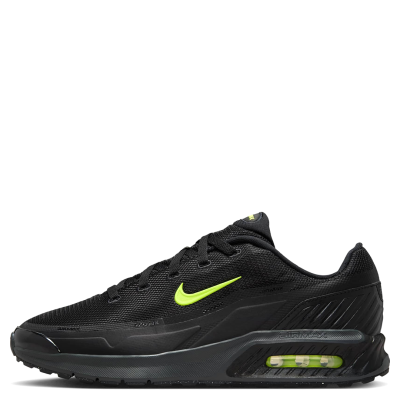 El Nike Air Max Bia “Liquid Lime” combina una base en tonos oscuros con llamativos detalles Liquid Lime, logrando una estética fresca y deportiva. Su construcción incorpora malla transpirable y refuerzos sintéticos, mientras la unidad Max Air visible en el talón proporciona amortiguación y la suela tipo Waffle aporta tracción y durabilidad. Una propuesta versátil que destaca por su contraste de color.